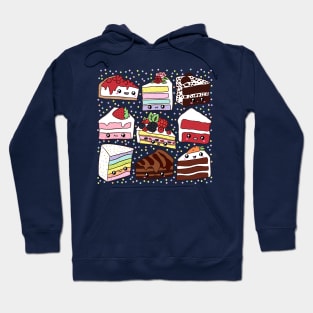 Cute cakes illustration - 9 different cakes kinds Hoodie